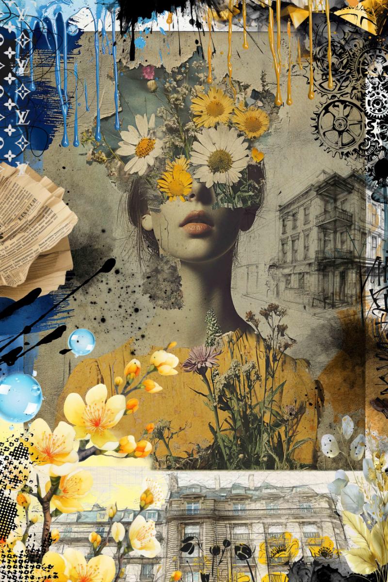 Blue Flower Girl