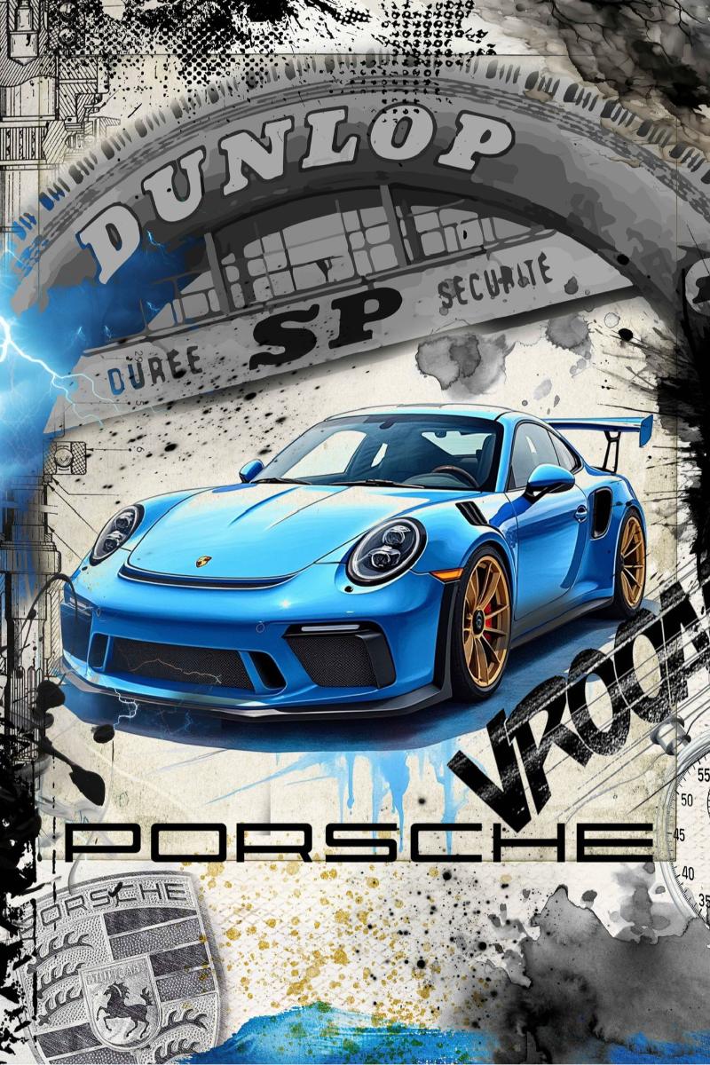 Blue Porsche 911 Gt3
